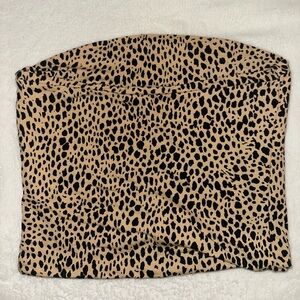 BRANDY MELVILLE LEOPARD PRINT TUBE TOP